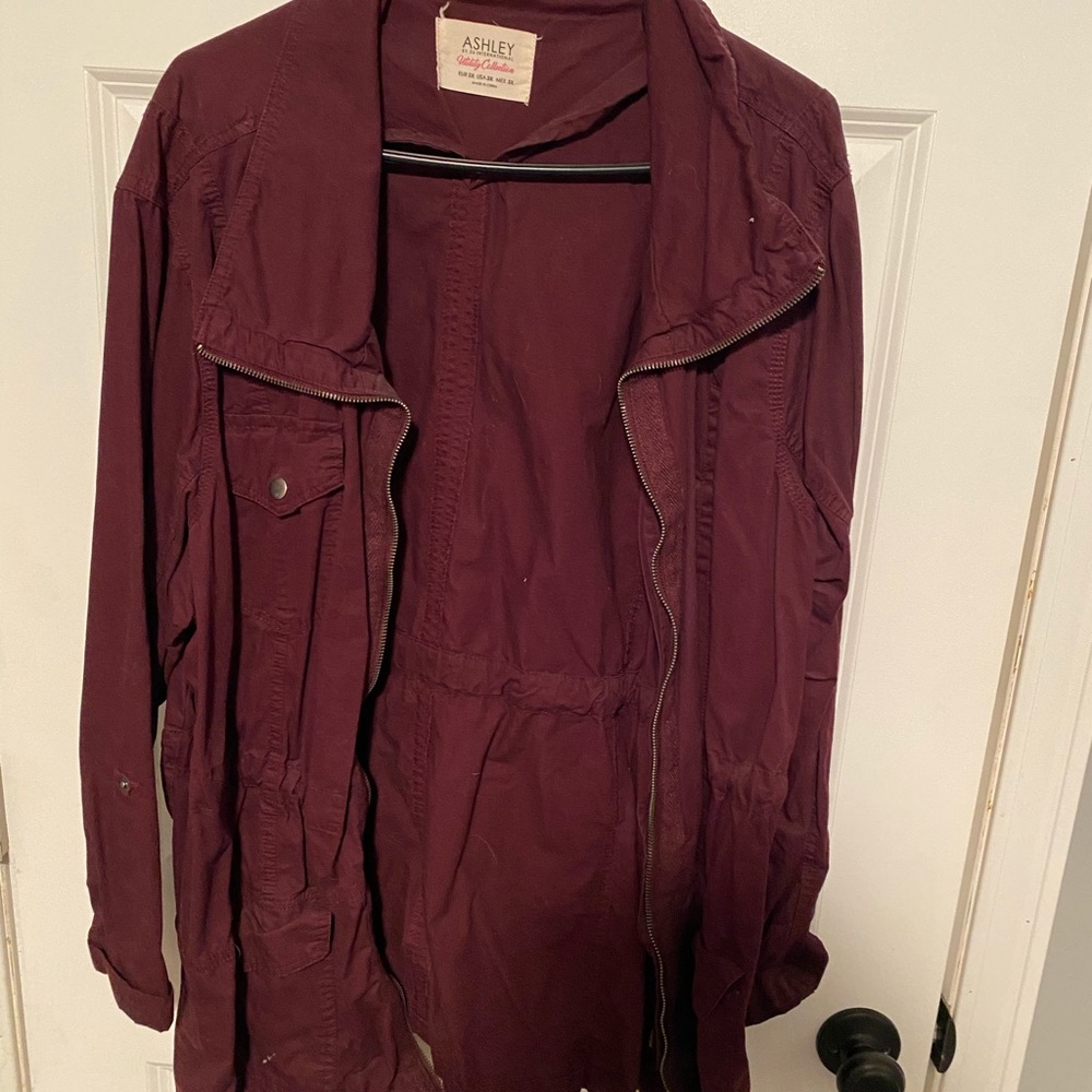 Maroon utility jacket